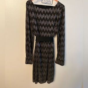Banana Republic metallic chevron dress size 16 - NWOT